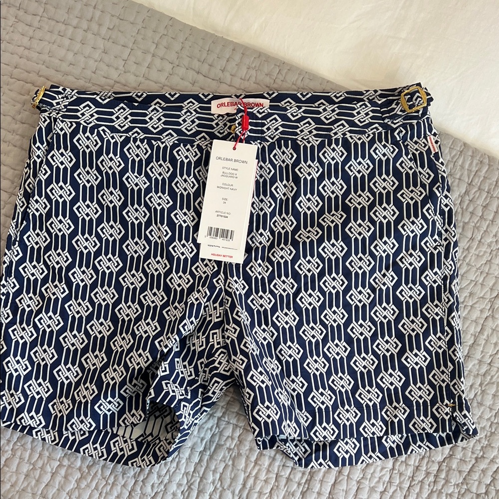 NWT Orlebar Brown Bulldog x Jacquard W Shorts